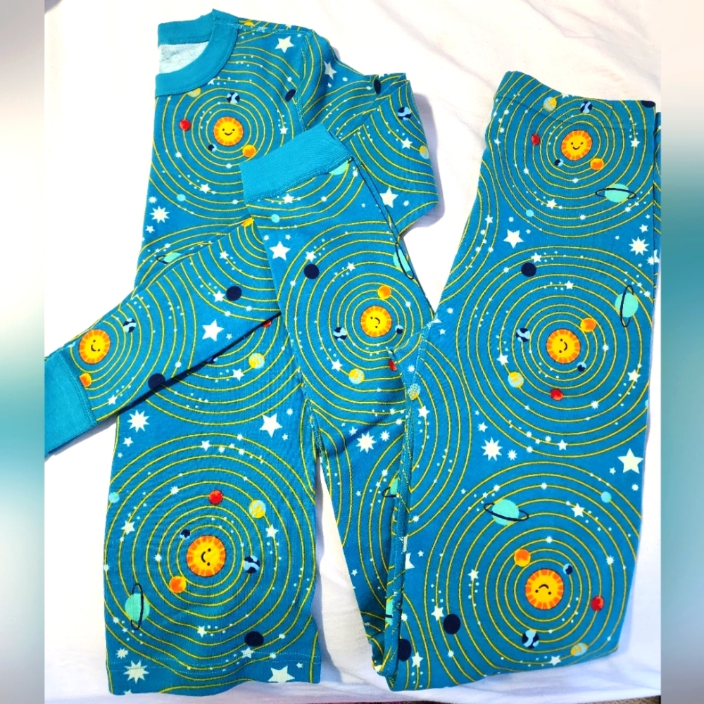Hanna Andersson 2PC PJ's Boys XL Girls XL Size 14-16 Solar Circles